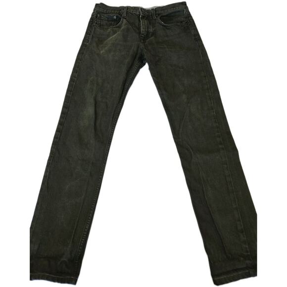 Burberry Brit Denim Jeans Mens Size 30 X 32 Straight Leg Olive Green Pockets EUC - Picture 2 of 16